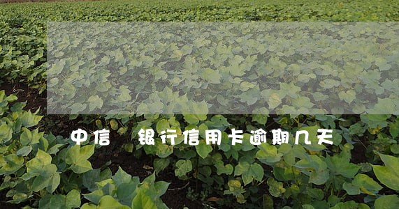 中信 银行信用卡逾期几天 中信 银行信用卡逾期几天